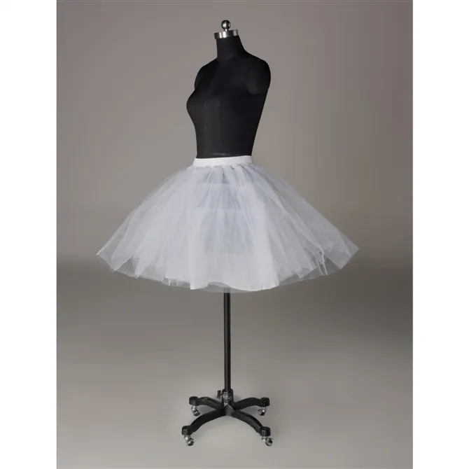 Populaire groothandel wit zwart korte petticoats hoge kwaliteit tule rok tutu dancewear party jurk petticoats onderrok crinoline