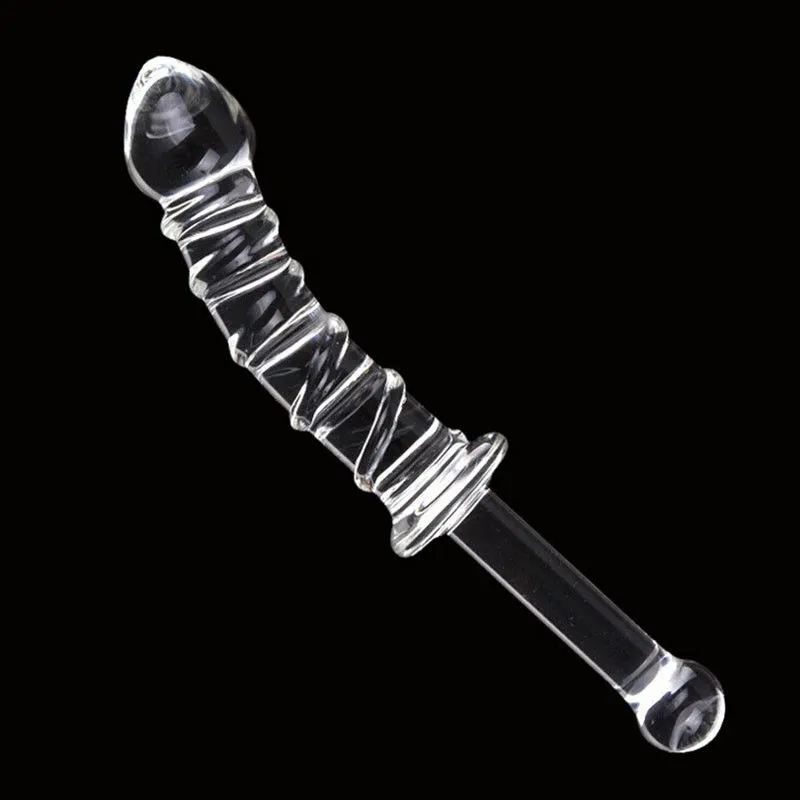 Glass Sex Toys New Glass dildo Anal Butt Plug Adult G-Spot Stimulation Clitoral Massager Sex Toys #R410