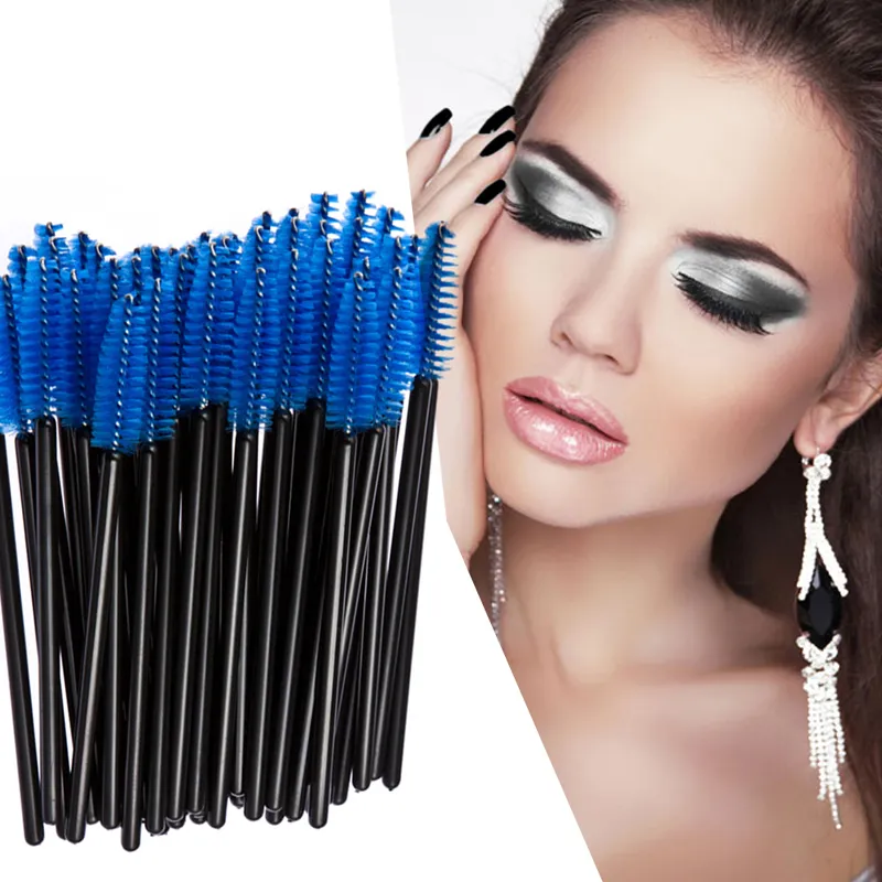 Jednorazowe szczotki rzęs Mascara Wands Wands Wand Szczotki Rzęskie Szczotki Grzebień Szczotki Zestaw narzędzi Makeup 100 sztuk / Pack