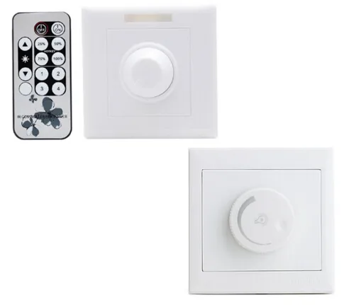 IR LED Dimmer Switch - 220V LED Light Adjustable Dimmer Switch Brightness  Control + IR Remote Controller 200W