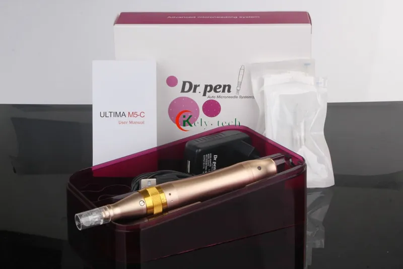 2017 Dr Pen Derma Pen M5-C Auto Microneedle System Anti-Aging Justerbara Nållängder 0,25 mm-2,5 mm Elektrisk Stämpel Auto Micro Roller