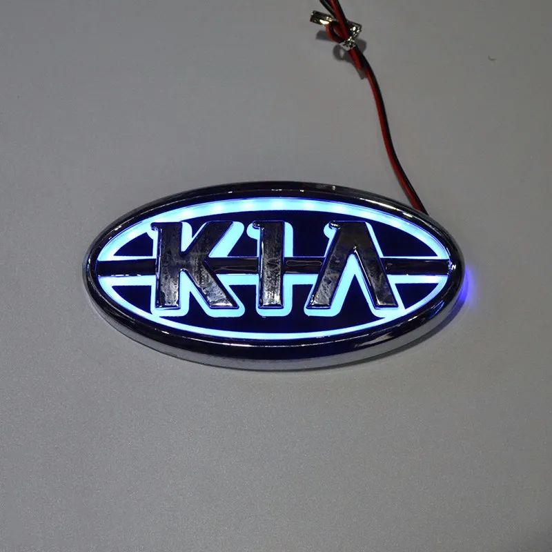 Car Styling 11.9cm*6.2cm 5D Rear Badge Bulb Emblem Logo led Light Sticker Lamp For KIA K5/Sorento/Soul/Forte/Cerato/Sportage/RIO