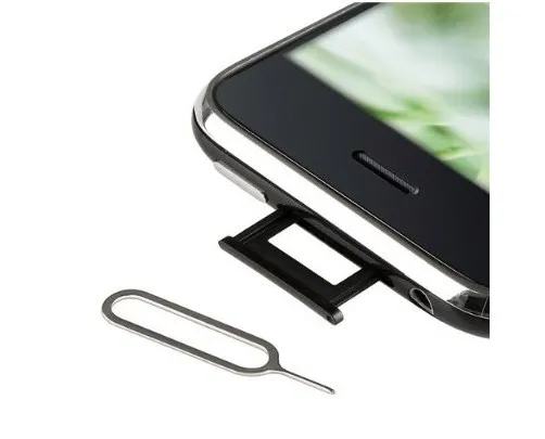 Groothandel / Nieuwe SIM-kaart PIN voor iPhone 7 6 5 4 Mobiele Telefoon Tool Lade Houder Eject Pin Metal