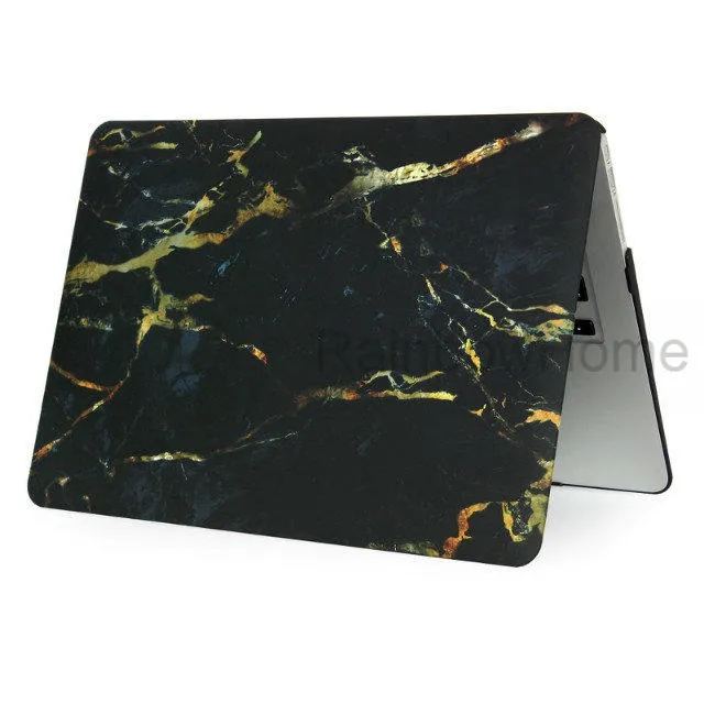 Custodia protettiva in plastica dura di cristallo Custodia protettiva Macbook Air Pro Retina 12 13 15 Custodie con motivo in marmo decalcomania dell'acqua da 16 pollici