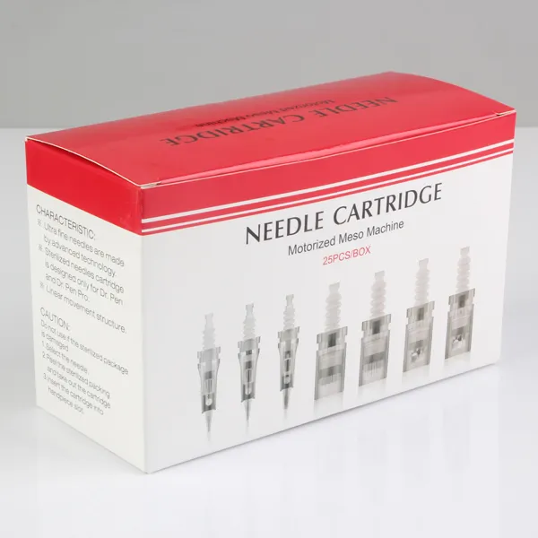 Needles micro derma Disposable 1/3/7/9/12/36/nonometer pin needle cartridge bayonet electric auto micro stamp dpen and tattoo machine tip head