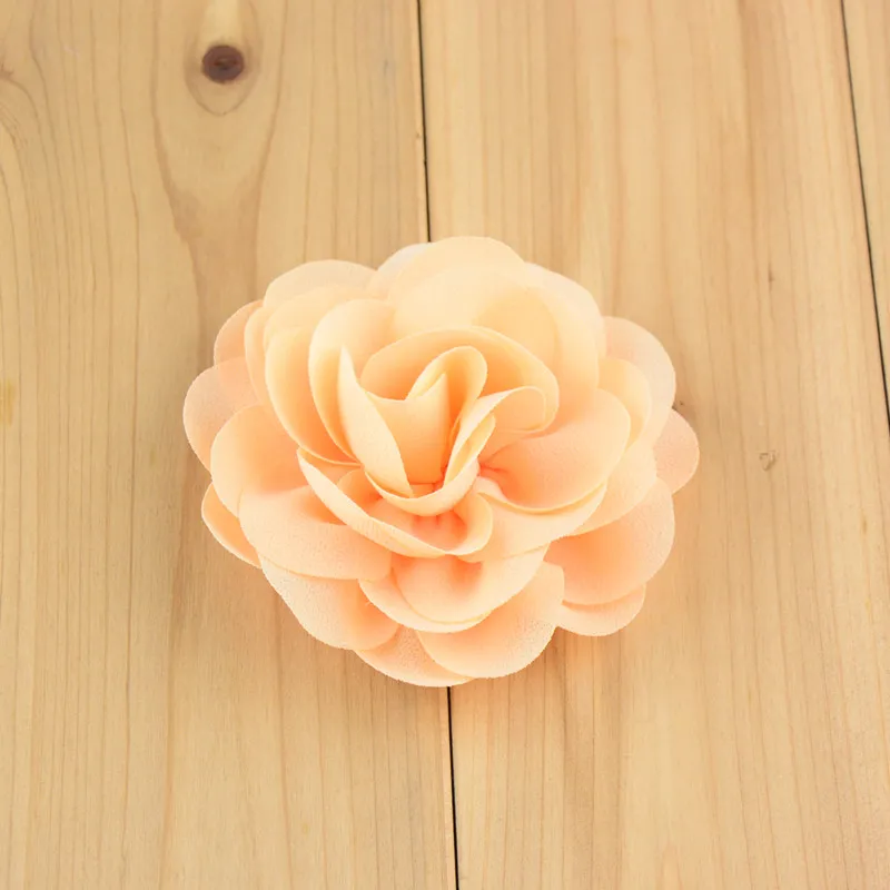 Nishine 3quot Chiffon Fabric Flower Hair Clips Rolled Rose Hairpins For Baby Girls Headwear Children Hair Accessories4708218