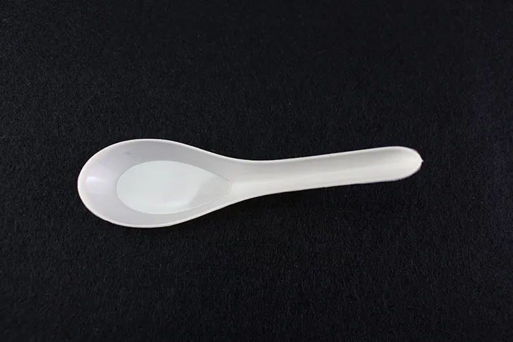 Asian Soup Spoons Saimin Ramen White Plastic Spoon Outdoor Disposable Spoons Dining Food Sale Fast 