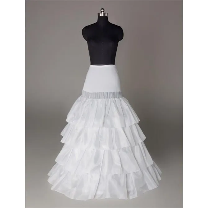 Plus la taille mariée crinoline jupon jupe 3 cerceaux jupons pour robes de bal accessoires de mariage échantillon réel de haute qualité en stock