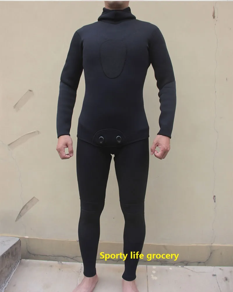 NUEVA LLEGA NEOPRENA SwimsUits Scuba Diving Wetsuit Men039s Traje de buceo Neopreno Speafishing Wetsuit 3 mm Tickness Solid Black5682958