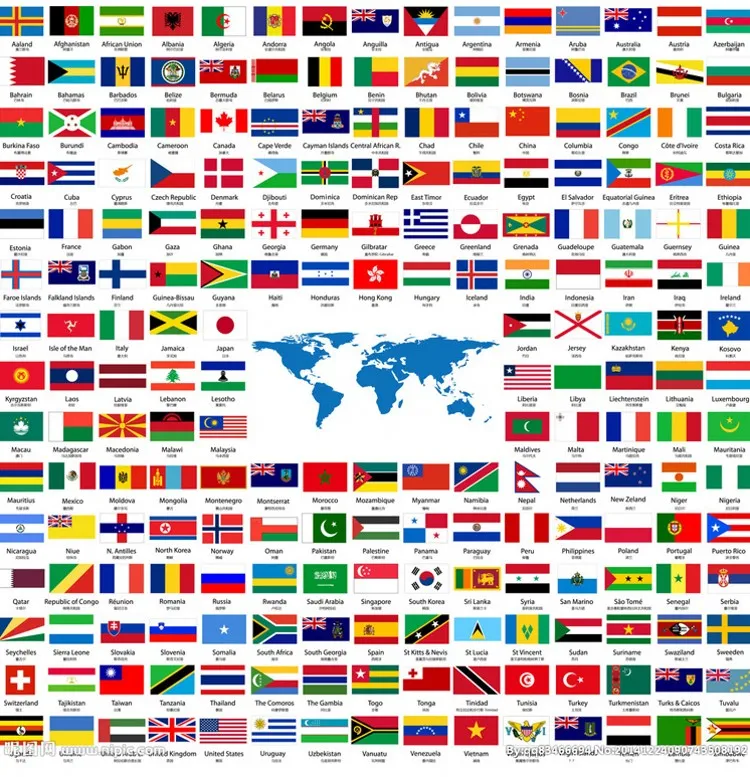 Fourniture de drapeaux des pays du monde