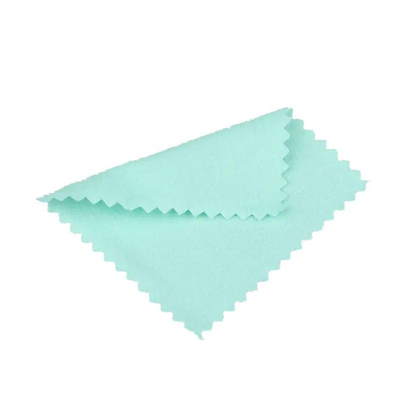 Silver Jewelry Cleaning Polishing Cloth Wipe Tissue Flannelette Silver Cleaning Fabric 8x8cm312f