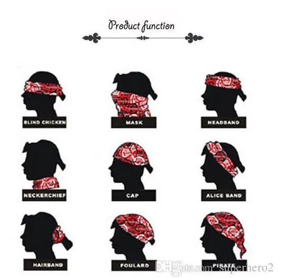 Män Kvinnor Hiphop Plant Leaf Headband Variety Bandana Bomull Handkerchief Headwrap Ridning Leaves Scarf Headband Hairband Neckerchife Mask