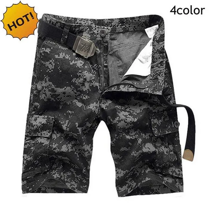 HOT 2016 Outdoor Mens Cotton Straight Camouflage Cargo Short Trousers Men Military Jungle Sport Tactical Shorts Plus Size 28-38