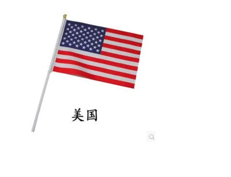 Gelenler Amerikan El Bayrak Boyutu 14 cm x 21cm 4 Temmuz Bağımsızlık Günü Dalga Bayrağı Ücretsiz Gemi
