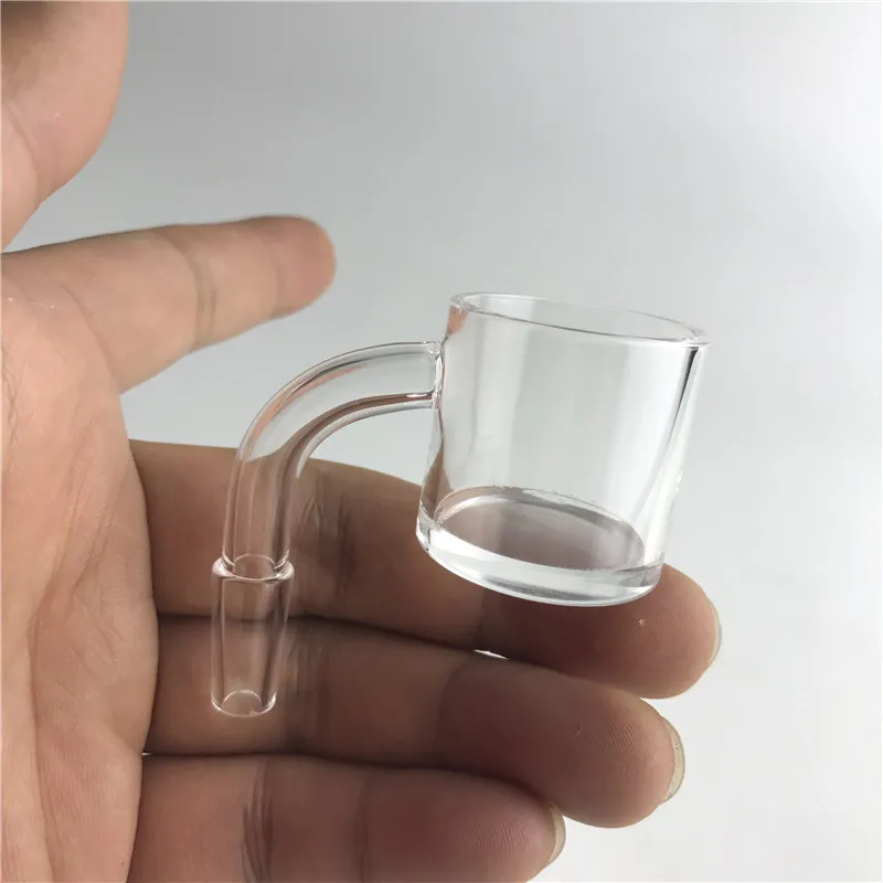 30mm XXL Flat Top Quartz Banger Nail with 4mm Thick Bottom 2mm Thick Domeless Walls Bucket 10mm 14mm Core Reactor Banger Grail Nails