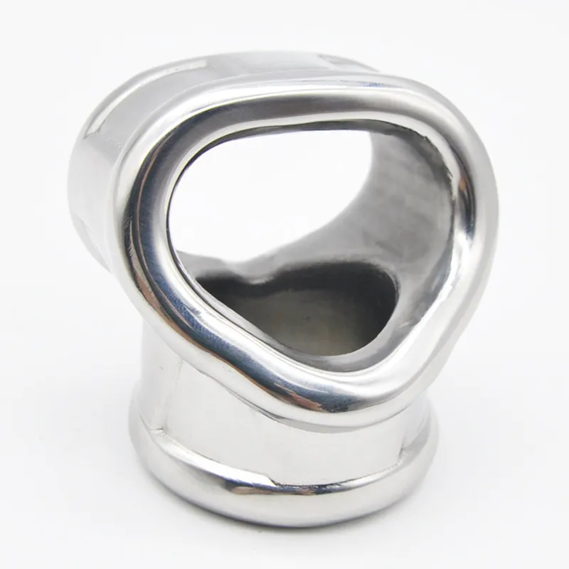Three Hole Stainless Stell Scrotal Binding Cock Ring Penis Ring Male Cage Penis Sleeve Sex Toys for Male B2-2-1498262494
