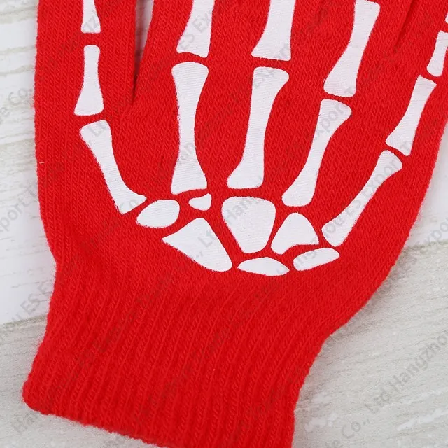 Pure Color Knitted Hand Bone Fingers Gloves Touch Screen Glove Fashionable Winter Anti-freeze Men And Women 