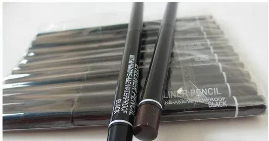 12 pièces/lot Pro marque maquillage rotatif rétractable noir Gel Eyeliner beauté stylo crayon EyeLiner