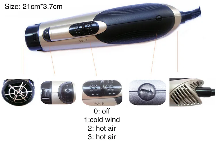 7 em 1 Air Professional Hair Styler 3 Temperatura 10V Mush de secador de cabelo e Curling Irons43968363455861