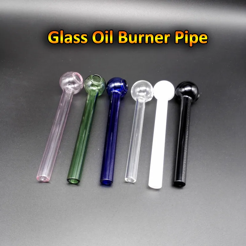 Atacado 4.0 polegadas Pyrex Glass Oil Burner Tubos com 6 cores Mini queimador de óleo de vidro barato Tubacco Acessórios para fumantes OEM ODM aceito