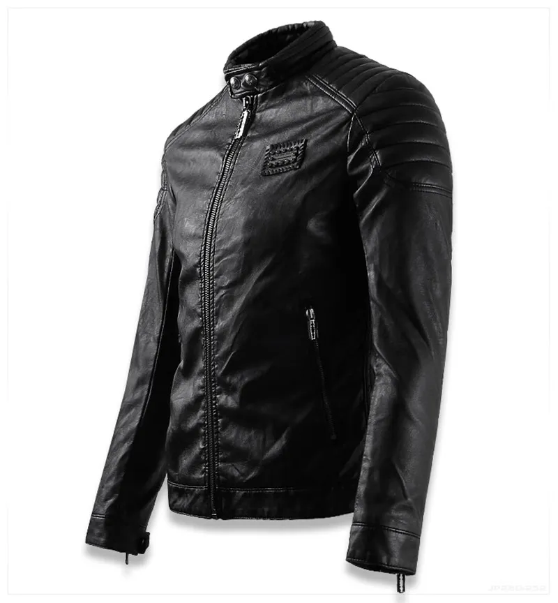 Herbst-Chaquetas de Cuero Hombre 2016 Luxusschädel Herren Pilot-Lederjacken Jaqueta de Couro Männer Biker Jacke Marke Kleidungs