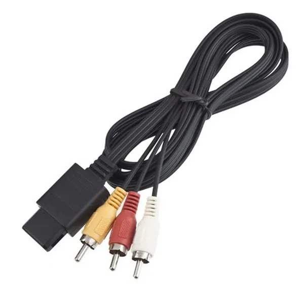 1.8m 6ft AV TV 3 RCA Oyun Küpü için Video Kablo Kablosu/SNES GameCube için/N64 64 N NGC N64AV NGCAV için Nintendo için