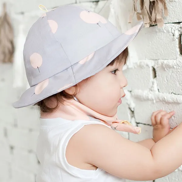 Acessórios para o cabelo Doce Crianças Sun Cap Polka Dot Verão Ao Ar Livre Do Bebê Menina Praia Bucket Hat