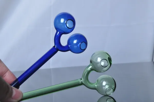 nieuwe dubbele bubbel gekleurd glas oliebranderbuis glazen pijp dik helder glas gratis verzending pijpen