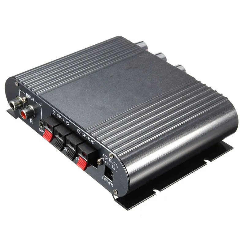 Freeshipping Durable Quality 12V Super Bass Mini Hi-Fi Stereo Amplifier 2.1CH Booster Radio MP3 for Car Home