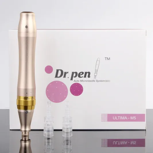 Electric Derma Dr.Pen 스킨 스탬프 5 스피드 더 마 펜 Electic 자동 마이크로 바늘 Dr.pen Dermapen Dermastamp 3.0mm 메소 12Needles 펜