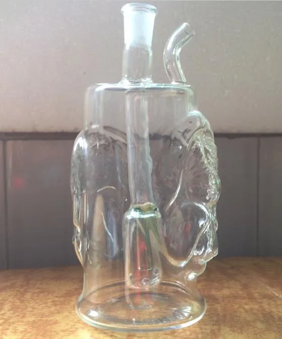 Piękno rzeźbione szklane sziszacze ----- rig olejny szklane bongi wodne rury grube pyrex mini głowica płynna rura wodna SCI, kolor losowy