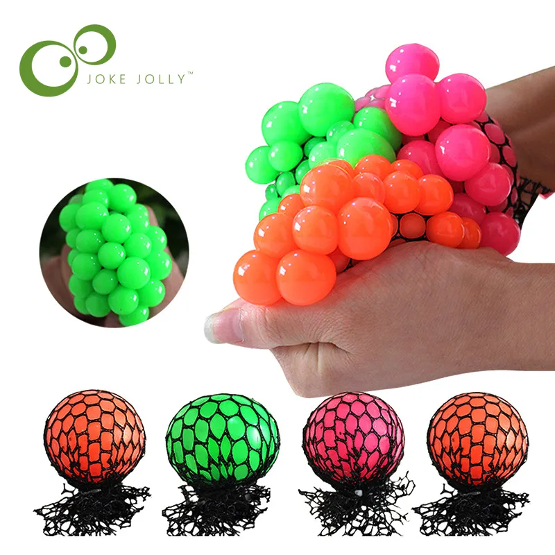 New Anti Stress Ball Novelty Fun Splat Grape Venting Balls Squeeze Stresses  Reliever Toy Funny Gadgets Gift