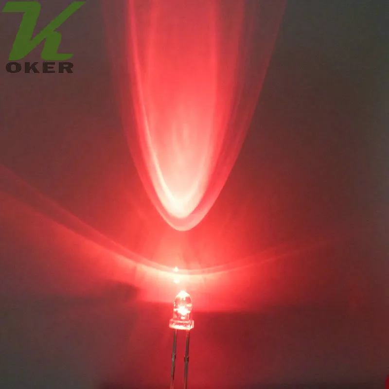 1000 adet 3mm Yuvarlak Su Temizle LED Işık Lambası Yayan Diyot Beyaz Kırmızı Mavi Yeşil Sarı Ultra Parlak Boncuk Eklenti DIY Kiti Uygulama Geniş Açı