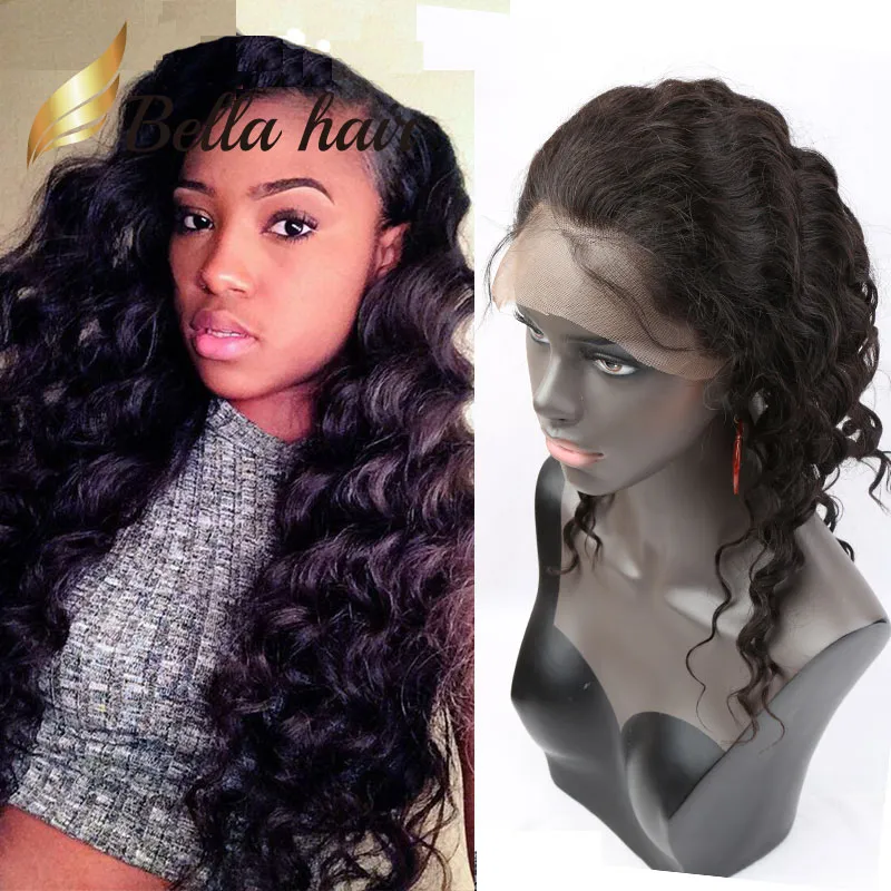 360 Frontal Human Hair Pre Plucked Loose Deep Wave Hair 360 Closure Only Sales Curly Wavy New York BellaHair