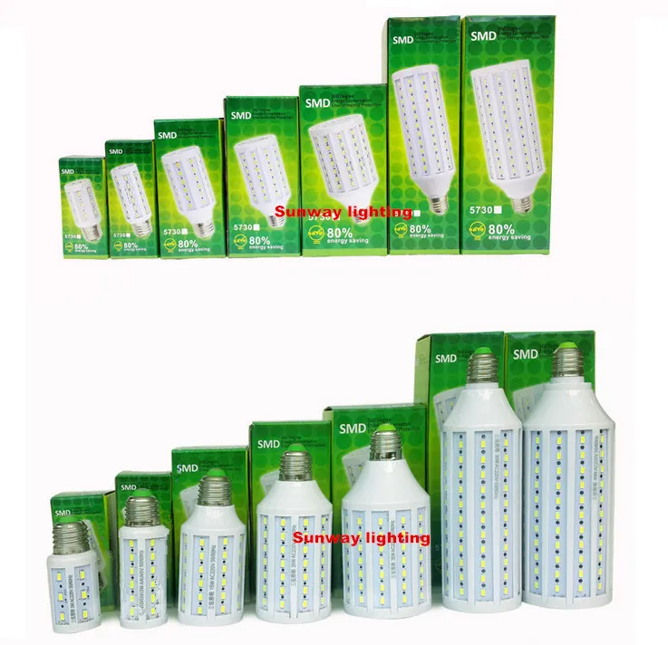 E40 B22 E27 Led Corn Lights SMD 5730 High Power 40W 50W 60W 80W Led Light Bulbs 360 Angle AC 85-265V ce ul