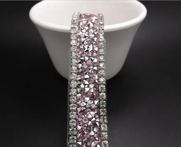 Bandes de strass en cristal pour mariage, garniture décorative fantaisie pour robe de mariée, chaîne décorative pour gâteau de mariage, 2 mètres, 5966623