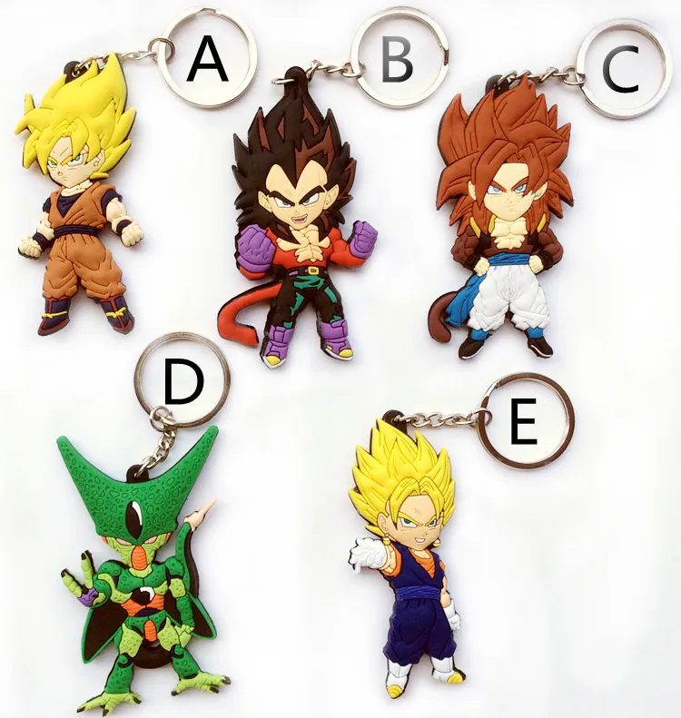 Moda Dragon Ball Z PVC figura de acción llaveros Goku / Vegeta / Raditz / Cell / Super Saiya llaveros Moda Dragon Ball Z PVC figura de acción llaveros Goku / Vegeta / Raditz / Cell / Super Saiya llaveros
