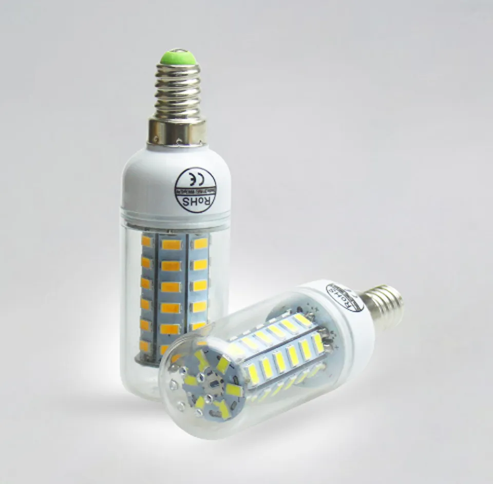 أرخص E27 220V / 110V LED مصباح 5730 SMD LED لمبة E14 الذرة المصابيح مصباح Bombillas ضوء لمبات الإضاءة Lampada أمبول