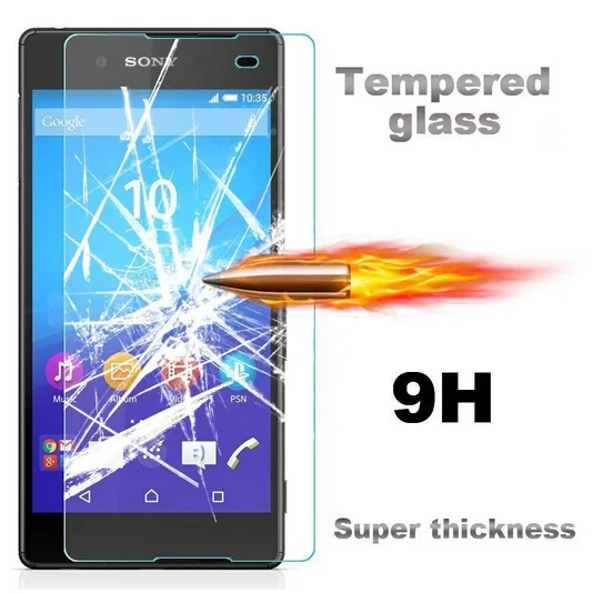 9H 0.26mm HD Premium Gehard Glas voor Sony XPERIA E4G / M4 / M5 / C3 / C4 / S39H / M2 / Z / S36H / Z5 / Z5COMPACT 300 STKS / PARTIJ