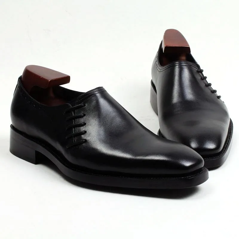 남자 드레스 신발 남자 신발 사용자 정의 수 제 신발 정품 송아지 가죽 Oxfords 신발 색상 블랙 HD-229
