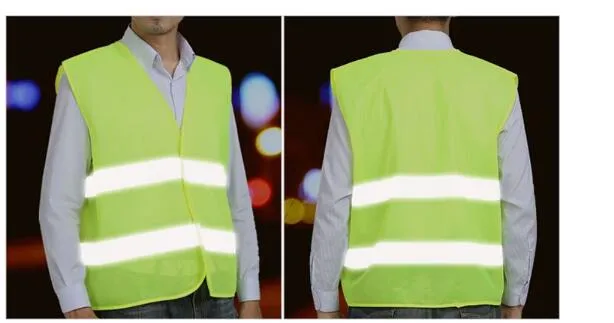 Haute Visibilité Travail Sécurité Construction Gilet Avertissement Trafic Réfléchissant Travail Gilet Vert Réfléchissant Vêtements De Sécurité LJJC1792 