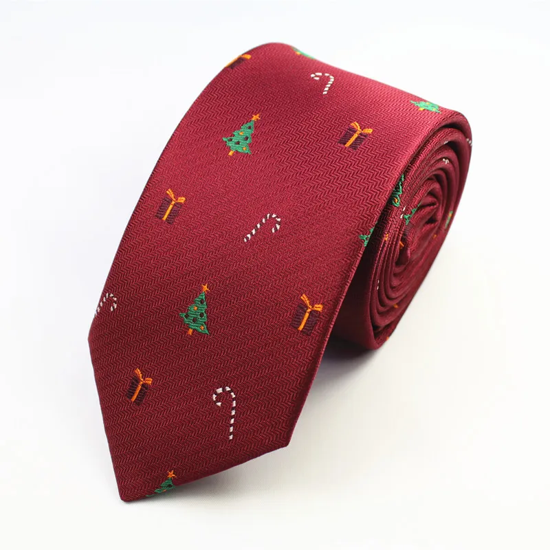 2019 Christmas neck tie 145*7cm Jacquard necktie X-mas necktie Men's arrow Polyester Tie for best Christmas gift