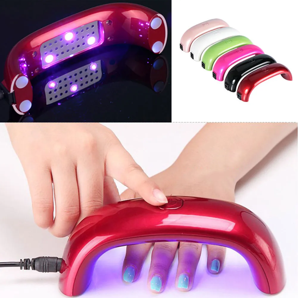 Lampada UV LED Mini USB da 9 W con essiccatore in gel con spina europea USA per strumenti per nail art