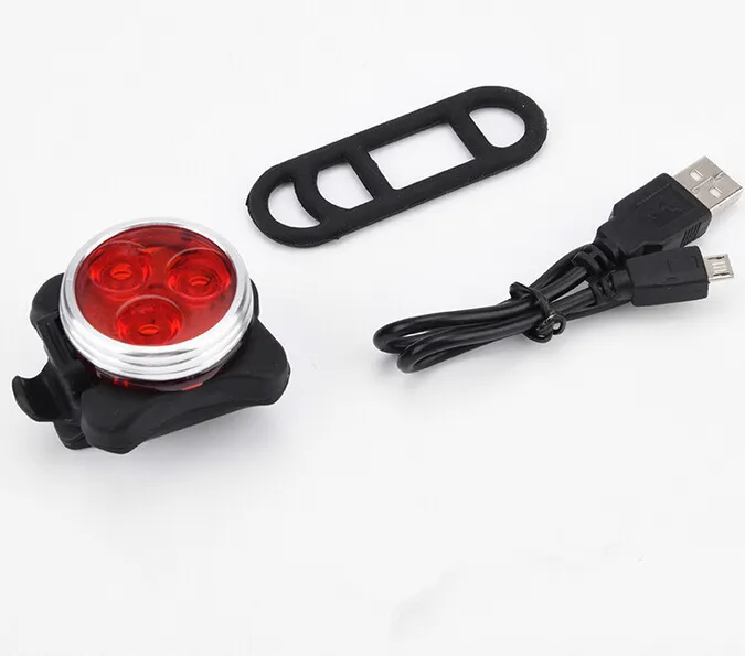 Cycling Bicycle MTB Bike USB Rechargeable 160LM 3LED Head Front Rear Tail Clip Light Lamp 2016 New ArrivaHJ-030