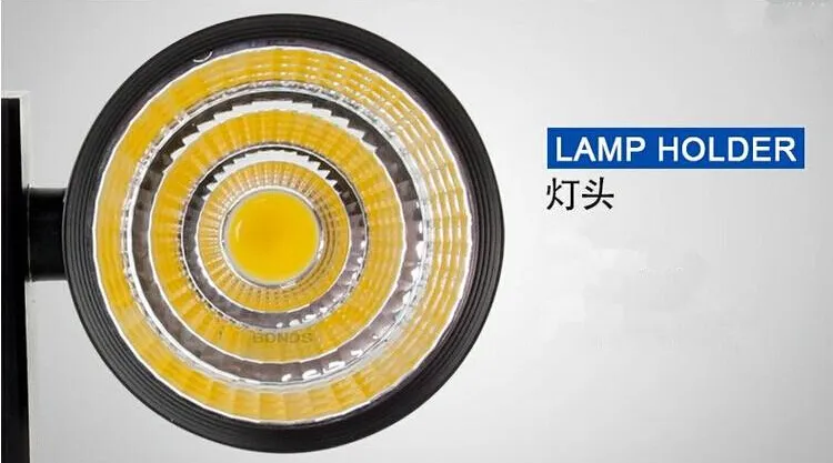 30W Warme Cold White COB LED-track gloeilamp Taiwan Chip Spot Light 85-265 Volt LED-wandspoorverlichting