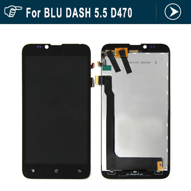 LCD-scherm Touchscreen Assembly voor Blu Dash 5.5 D470A D470U D470 D470L BLK