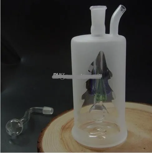 Pipes en verre Barboteur en verre Plate-forme pétrolière en verre Bangs en verre Double arbre de Noël transparent Feuilles JH052-vertes