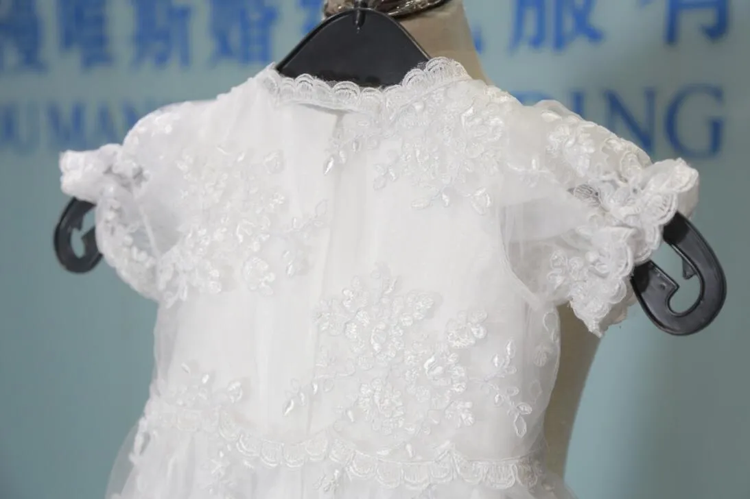 2019 Pierwsza Komunia Sukienki Prawdziwe Obraz Wysokiej Jakości Pełna Koronkowa Aplikacje Suknie Chrzciny Księżniczka Dzieci Sukienka Ubrania Dla Dziewczynki