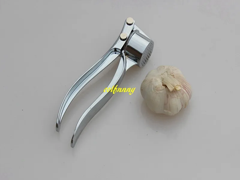 40 stks / partij Snelle verzending Metalen knoflook Pers Koken Fruit Groente Slicer Cutter Tools Descascador Nieuwigheid Huishoudens