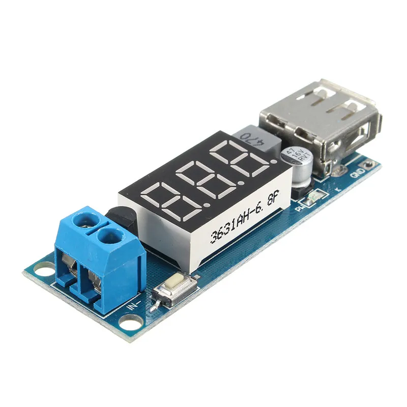 Convertisseur DC-DC Abaisseur De Tension Réglable - 2 Modules, Entrée 4-40V, Sortie 1.25-37V, 3A Max - Avec Affichage LED Pour Projets électroniques